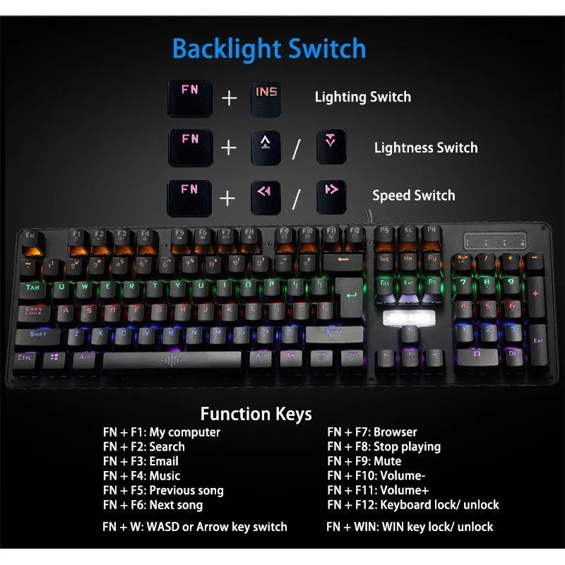 VSP VM01-R Gaming Mechanical 104 Keys Keyboard (FREE 6 RED Switches) VSP VM01-R Gaming Mechanical 104 Keys Keyboard (FREE 6 RED Switches)